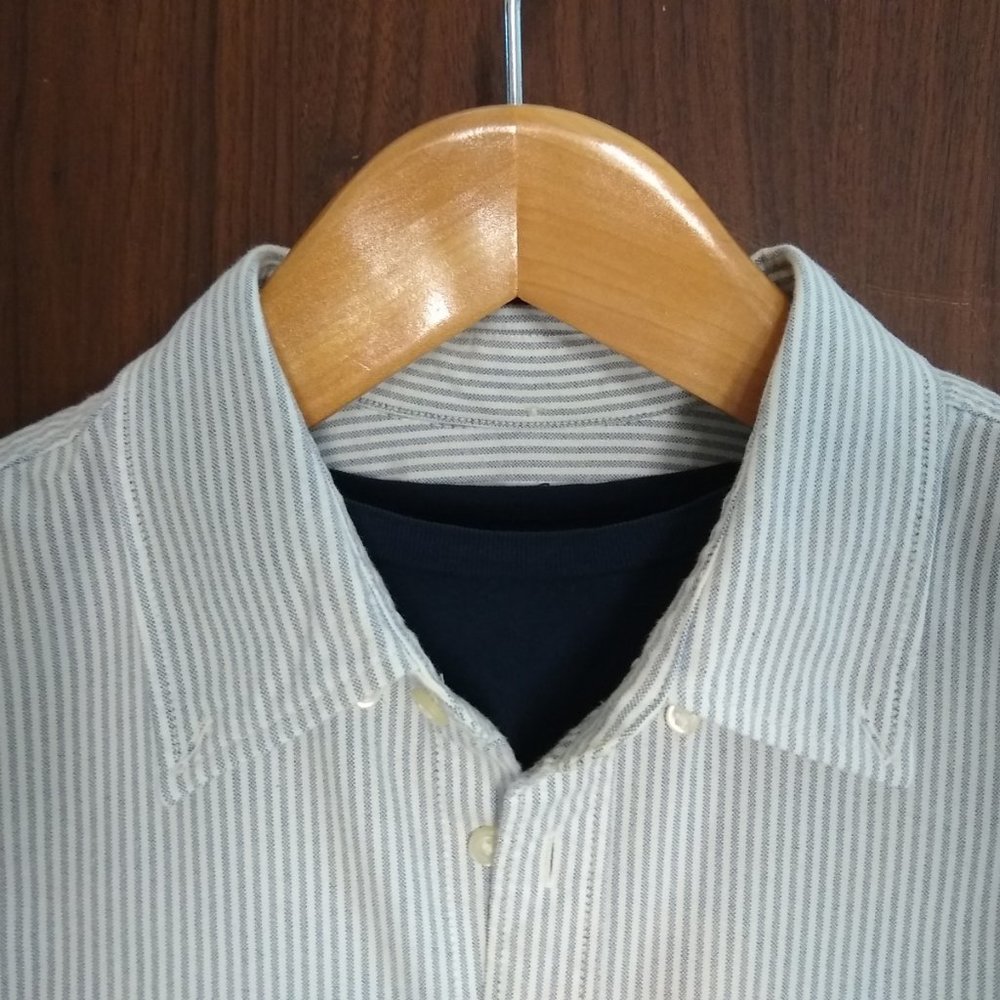 Eddie Bauer LT Tall Oxford Cloth Striped Shirt